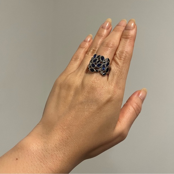 Fancy Sapphire Cocktail Ring - Picture 3 of 6